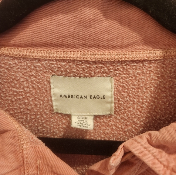 Women's Pink Collared Sweatshirt - Picture 7 of 8